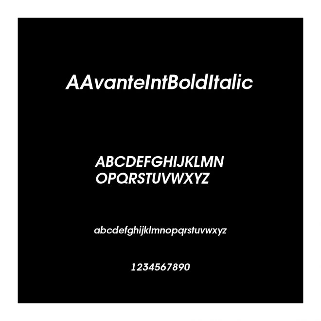 AAvanteIntBoldItalic