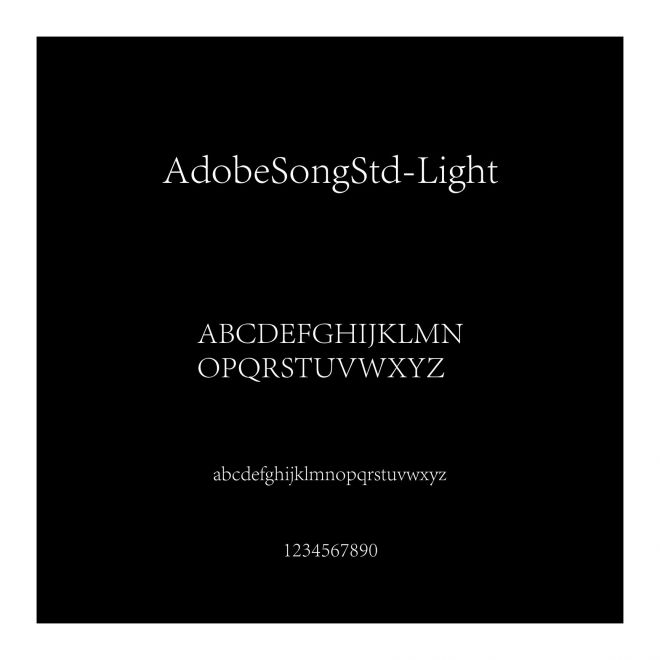 AdobeSongStd-Light