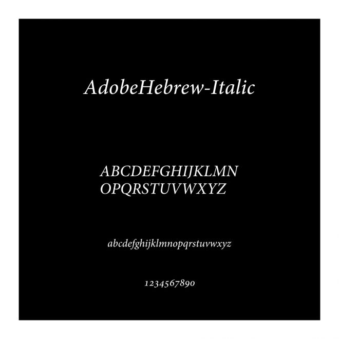 AdobeHebrew-Italic