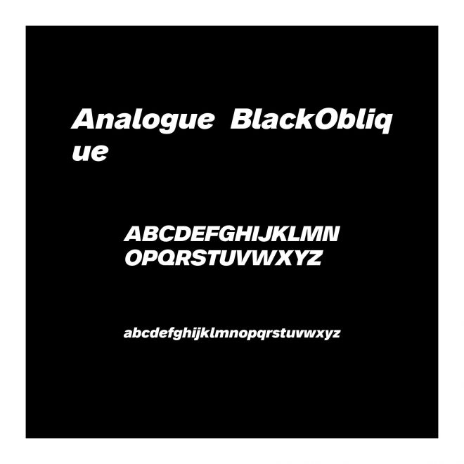 Analogue86BlackOblique