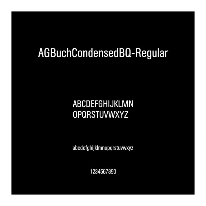 AGBuchCondensedBQ-Regular