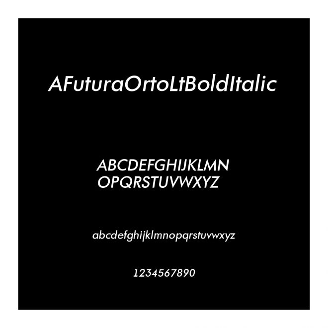 AFuturaOrtoLtBoldItalic