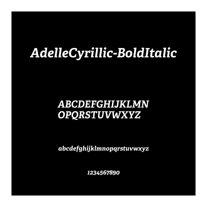 AdelleCyrillic-BoldItalic