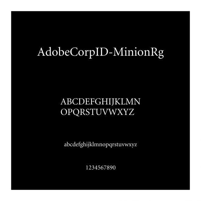 AdobeCorpID-MinionRg