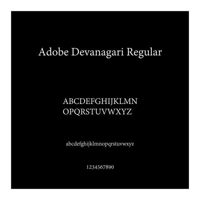 Adobe Devanagari Regular