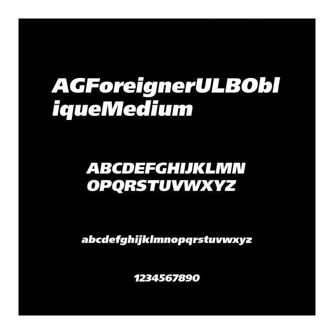 AGForeignerULBObliqueMedium