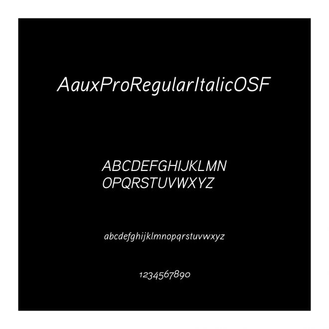 AauxProRegularItalicOSF
