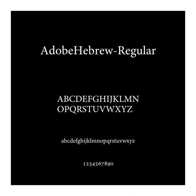 AdobeHebrew-Regular