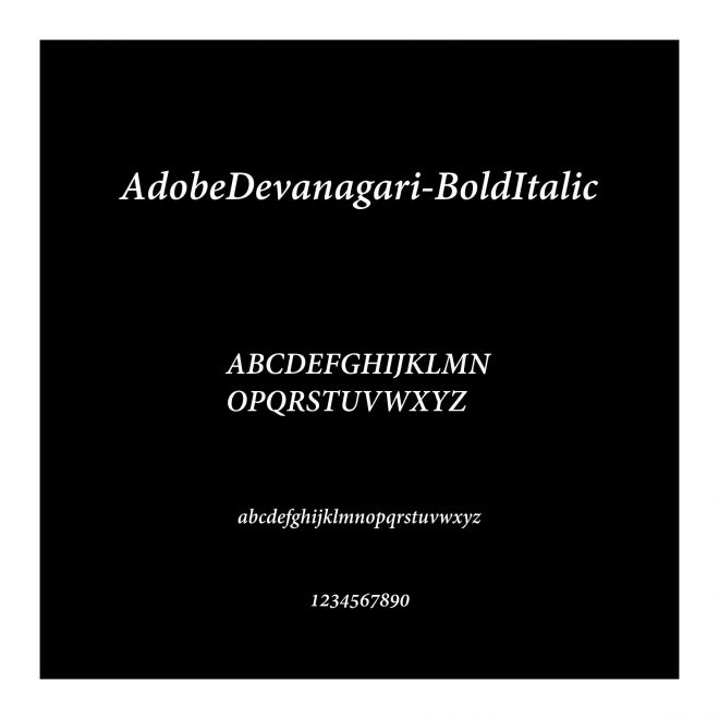 AdobeDevanagari-BoldItalic