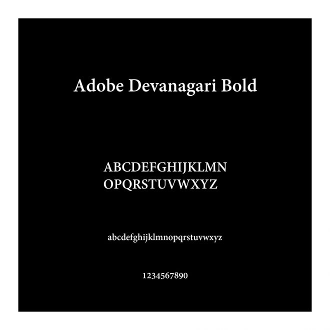 Adobe Devanagari Bold
