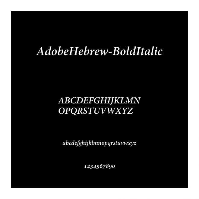 AdobeHebrew-BoldItalic
