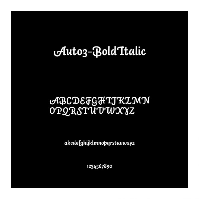 Auto3-BoldItalic