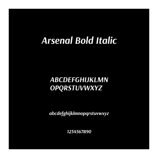 Arsenal Bold Italic