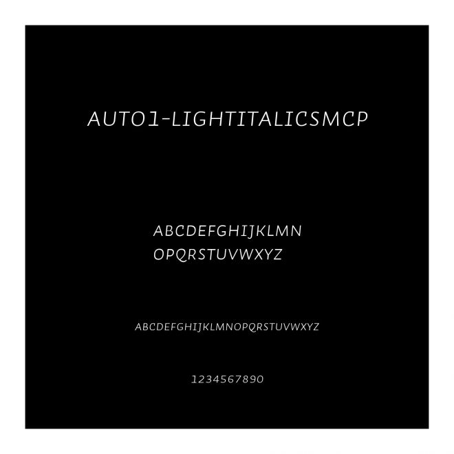 Auto1-LightItalicSmCp