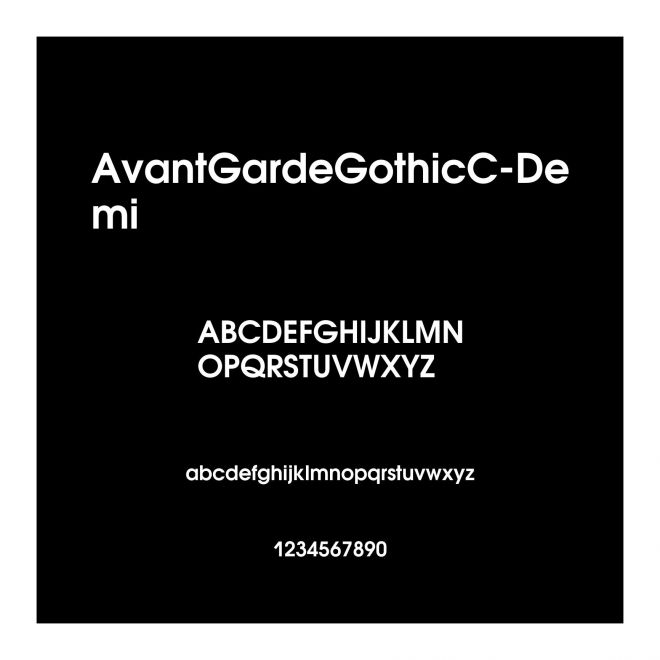 AvantGardeGothicC-Demi