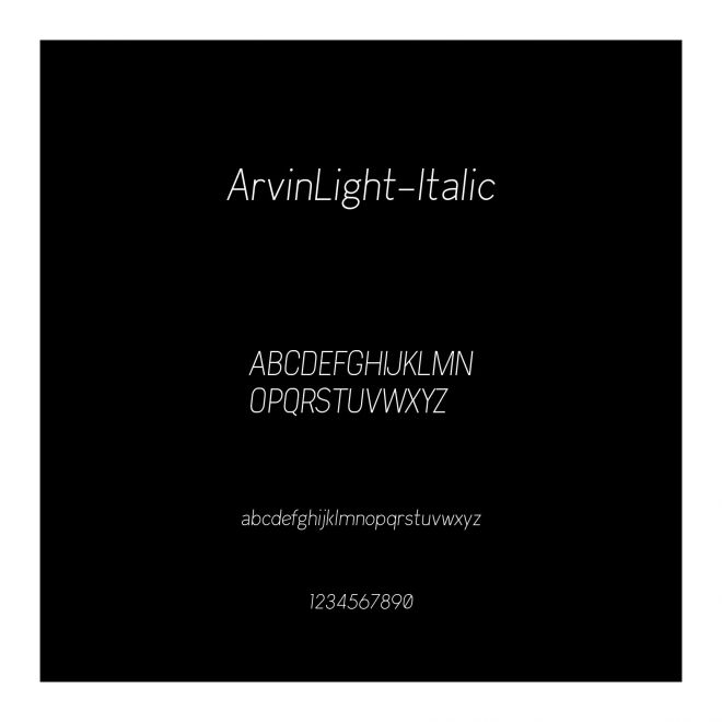ArvinLight-Italic
