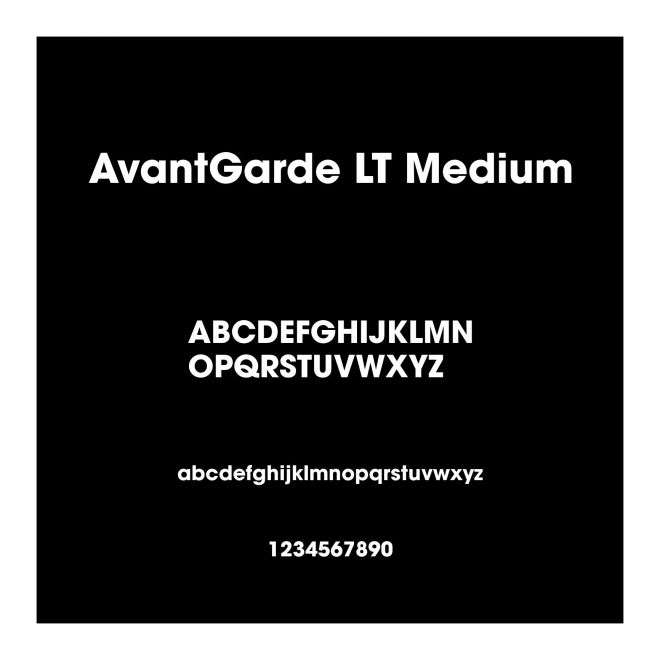 AvantGarde LT Medium
