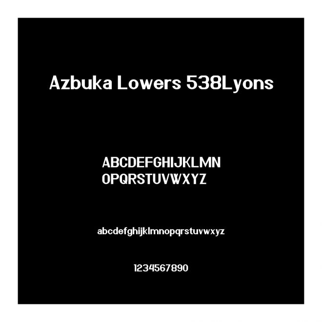 Azbuka Lowers 538Lyons