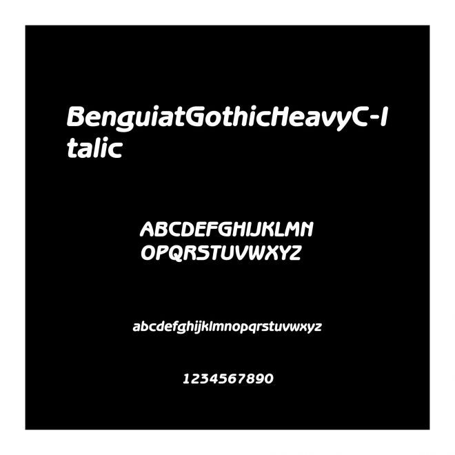 BenguiatGothicHeavyC-Italic