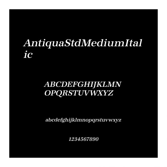 AntiquaStdMediumItalic