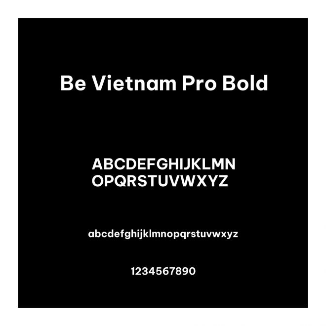 Be Vietnam Pro Bold