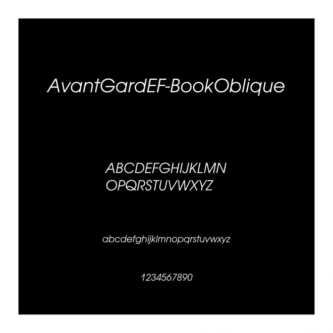 AvantGardEF-BookOblique