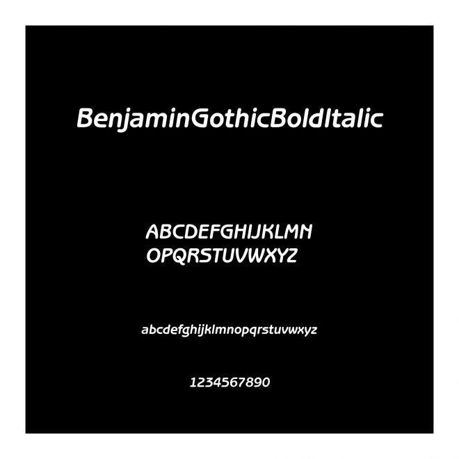 BenjaminGothicBoldItalic