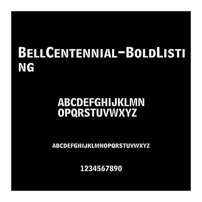 BellCentennial-BoldListing