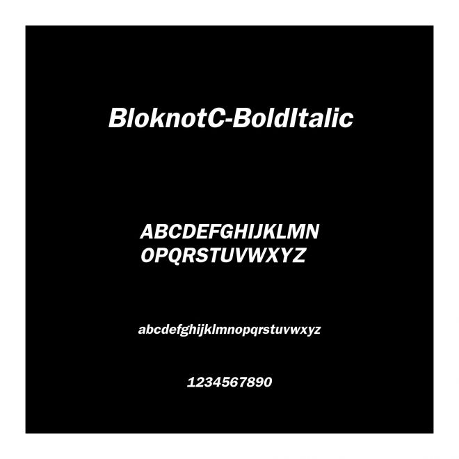 BloknotC-BoldItalic