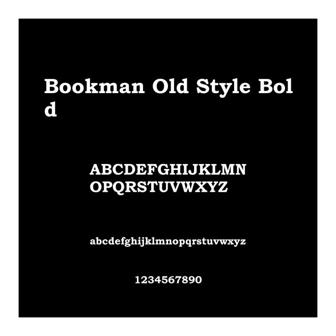 Bookman Old Style Bold