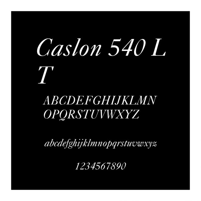 Caslon 540 LT