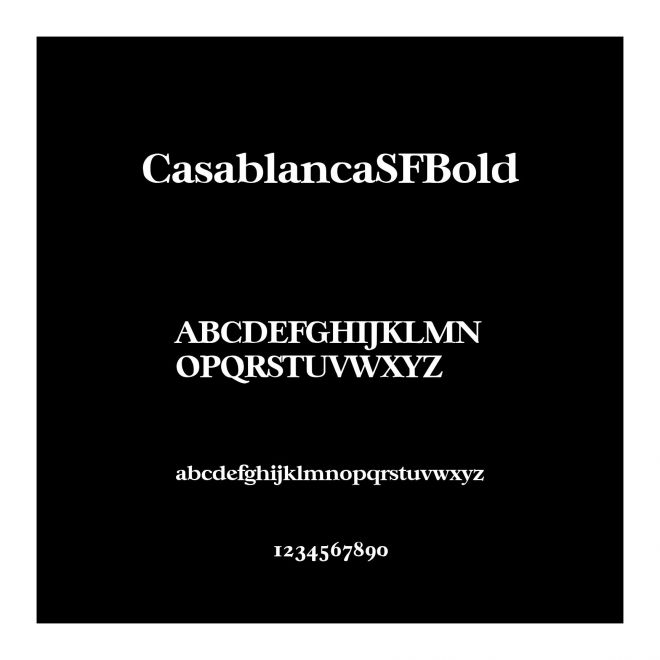 CasablancaSFBold