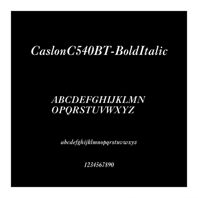 CaslonC540BT-BoldItalic