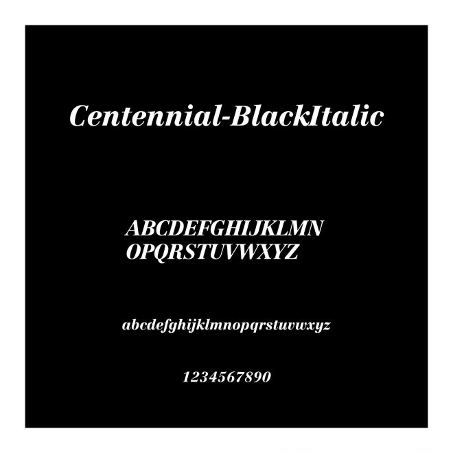 Centennial-BlackItalic