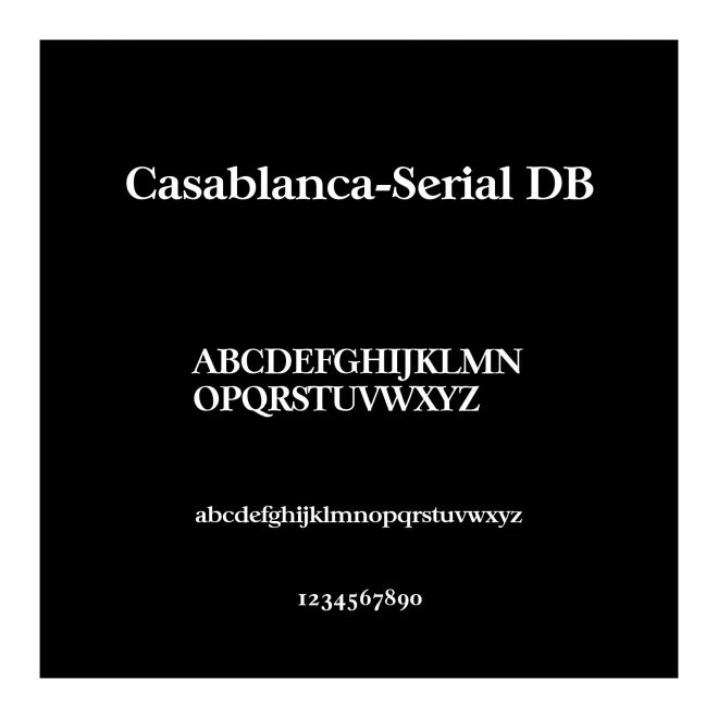 Casablanca-Serial DB