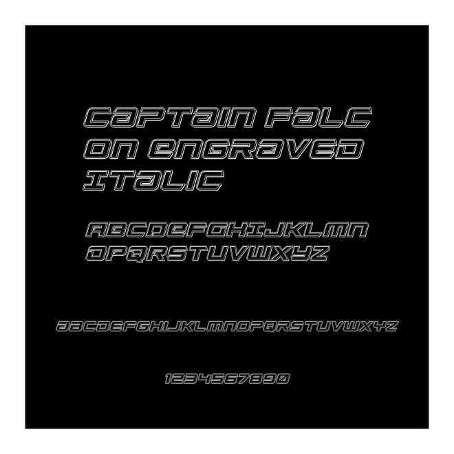 Captain Falcon Engraved Italic