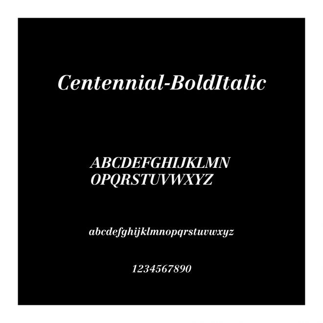 Centennial-BoldItalic
