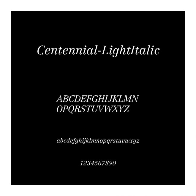 Centennial-LightItalic