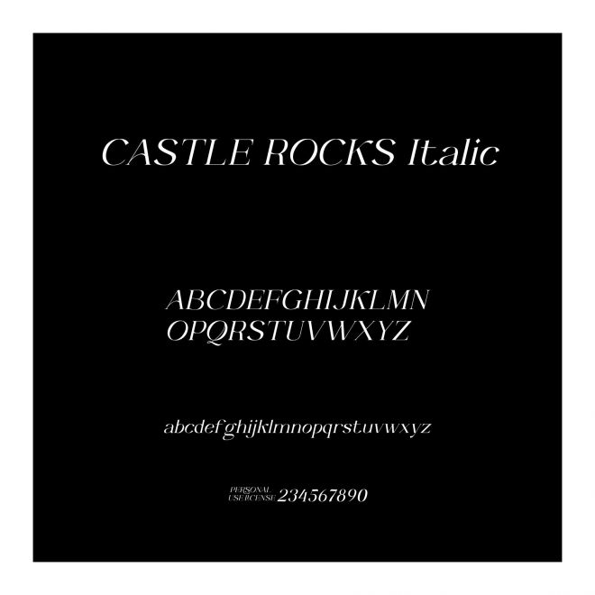 CASTLE ROCKS Italic