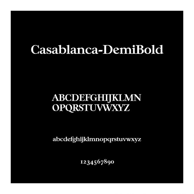 Casablanca-DemiBold