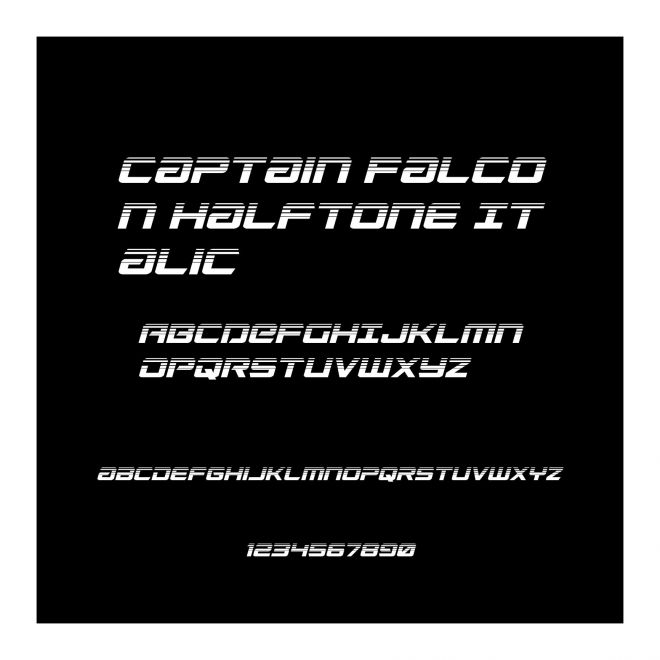 Captain Falcon Halftone Italic