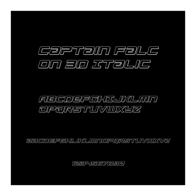 Captain Falcon 3D Italic
