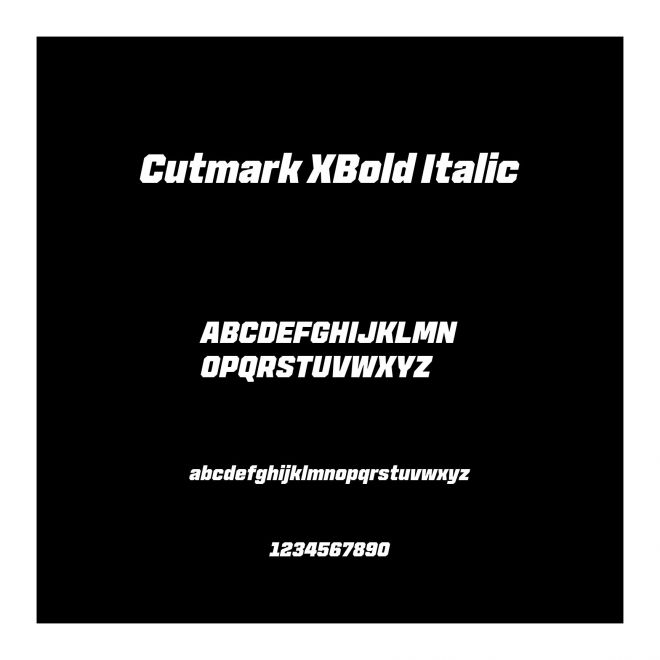 Cutmark XBold Italic