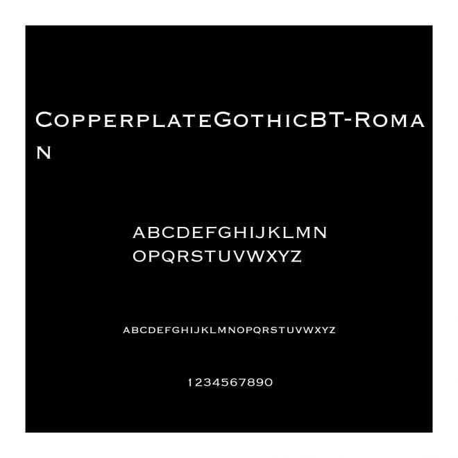 CopperplateGothicBT-Roman