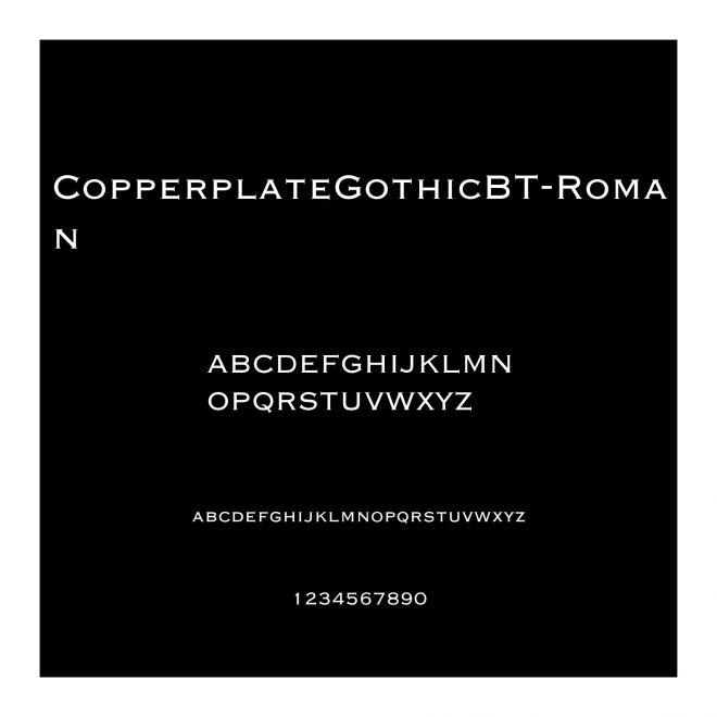 CopperplateGothicBT-Roman