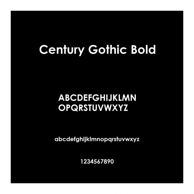 Century Gothic Bold