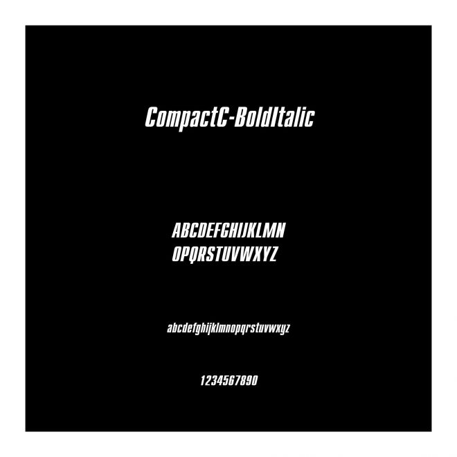 CompactC-BoldItalic