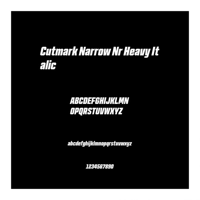 Cutmark Narrow Nr Heavy Italic