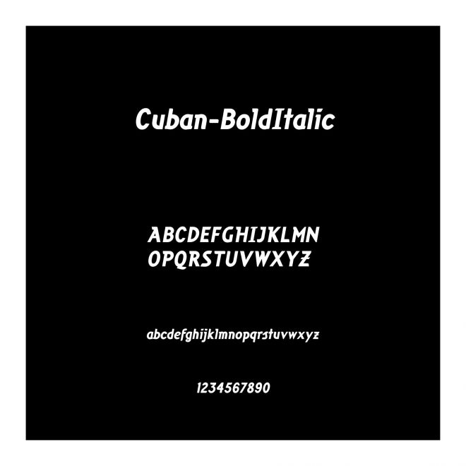 Cuban-BoldItalic