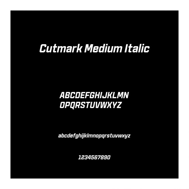Cutmark Medium Italic